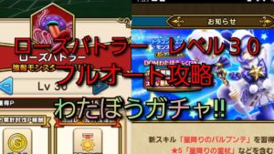 【ドラクエウォーク　ガチャ】強敵　ローズバトラー　レベル３０　フルオート攻略　わたぼうふくびき　11連!!　ドラクエモンスターズ
