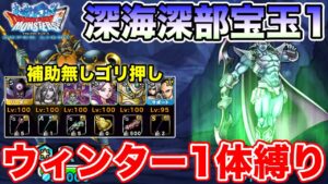 【DQMSL】深海深部宝玉1個をウィンター1体入れてカスタマイズ無しゴリ押し攻略!!【ドラクエ】
