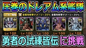 【DQMSL】圧巻のドレアム系艦隊!勇者の試練皆伝に挑戦!!!