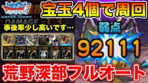 【DQMSL】災いの荒野深部を宝玉4個でフルオート周回!!【ドラクエ】