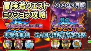 [DQMSL]冒険者クエスト　2023年4月版！再現性重視で立ち回り理解して安定攻略！[ドラクエ][スーパーライト]