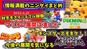 【ニンダイ情報まとめ】マリオの展開が凄いし、秋冬の予定は埋まってたぞ【モンスターズもキタ】