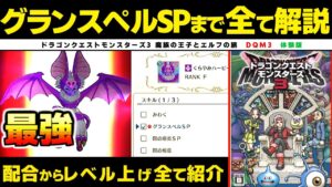 【DQM3】最強グランスペルSP入手まで、レベル上げ、配合、スカウト全て解説します。【ドラクエモンスターズ3 体験版】