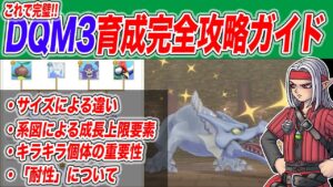 【ドラクエモンスターズ3】オンライン対戦の準備はこれ1本で完璧！DQM3モンスター育成完全攻略ガイド！